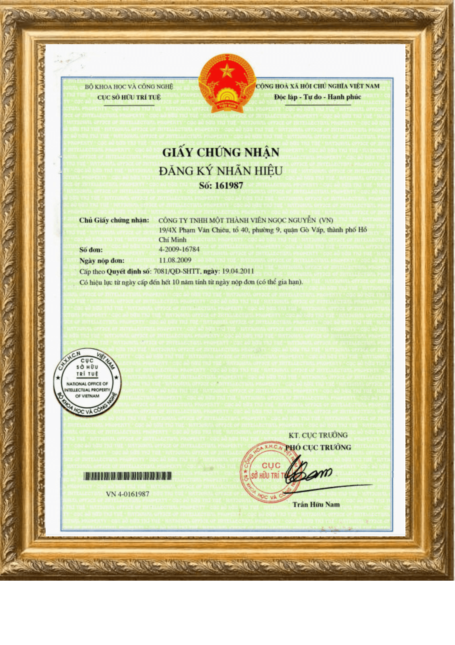 Chứng nhận thương hiệu
