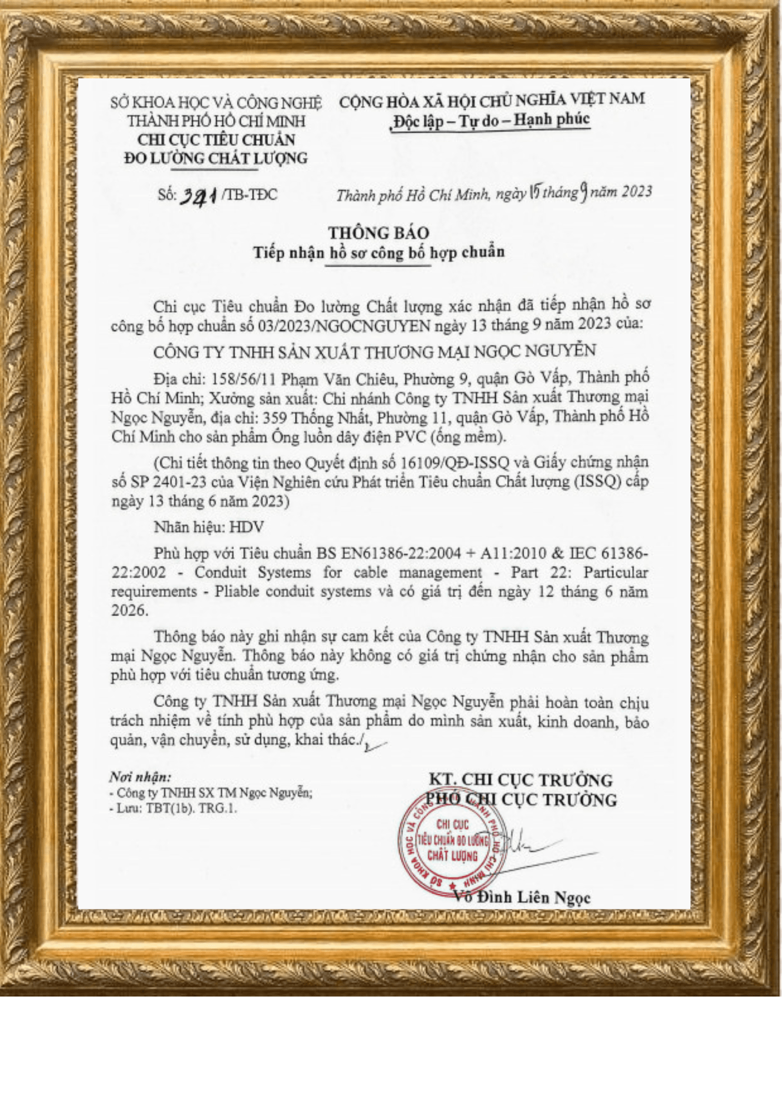 Tiếp nhận tiêu chuẩn