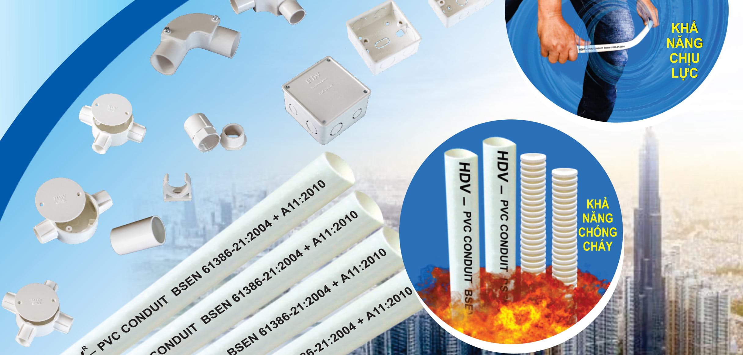 HDV Ngọc Nguyễn - Ống luồn dây điện PVC - 1